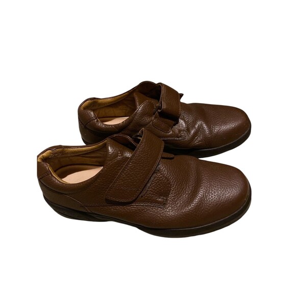 Dr Comfort William Shoes Men Size 13 W Brown Leather Slip On Walking Shoes 6020